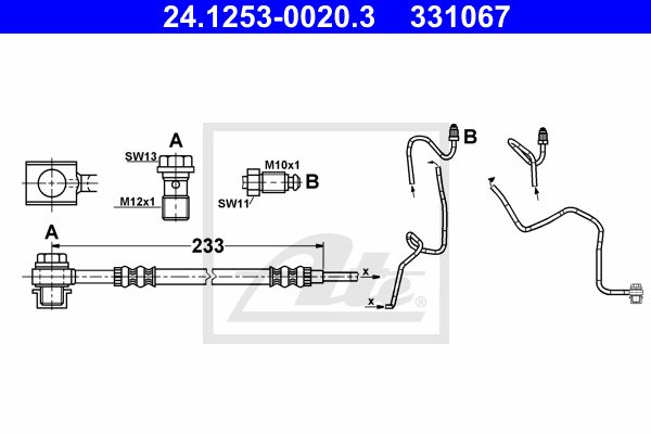 Furtun frana 24.1253-0020.3 ATE