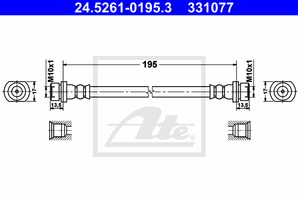 Furtun frana 24.5261-0195.3 ATE