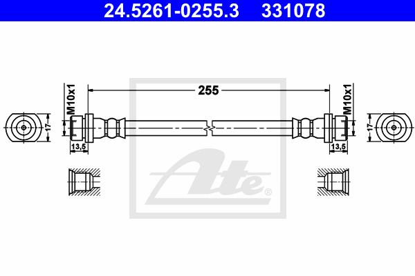 Furtun frana 24.5261-0255.3 ATE