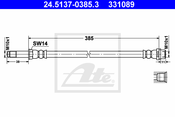 Furtun frana 24.5137-0385.3 ATE