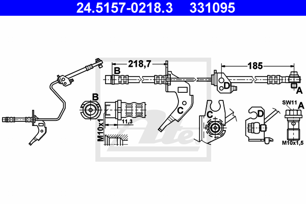 Furtun frana 24.5157-0218.3 ATE