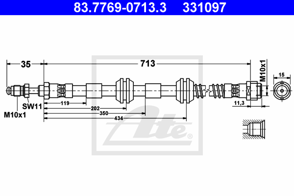 Furtun frana 83.7769-0713.3 ATE