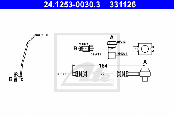 Furtun frana 24.1253-0030.3 ATE