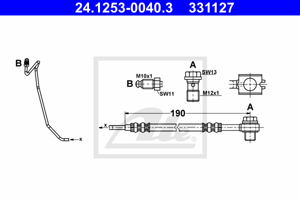 Furtun frana 24.1253-0040.3 ATE