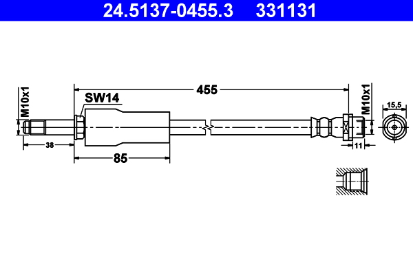 Furtun frana 24.5137-0455.3 ATE