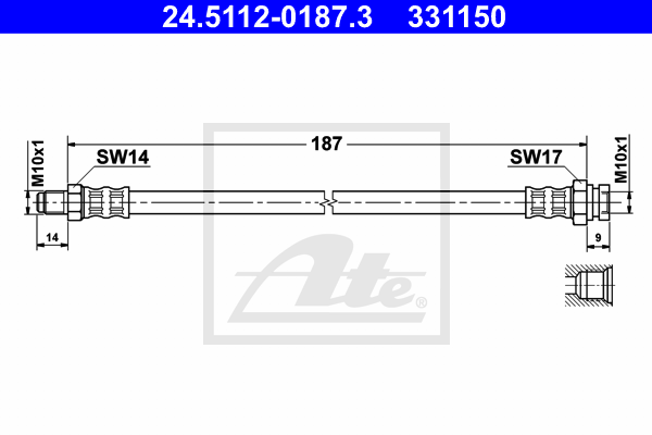 Furtun frana 24.5112-0187.3 ATE