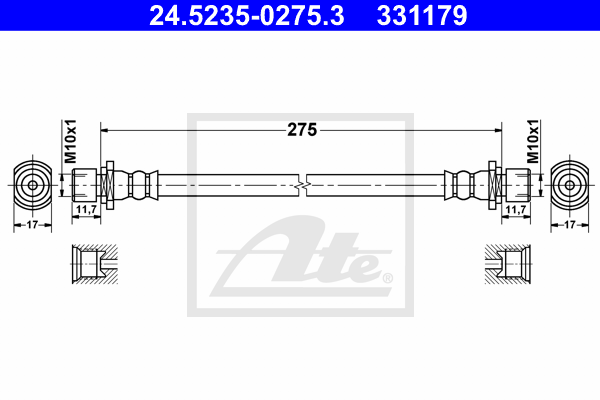 Furtun frana 24.5235-0275.3 ATE