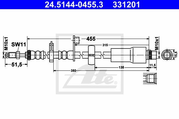 Furtun frana 24.5144-0455.3 ATE