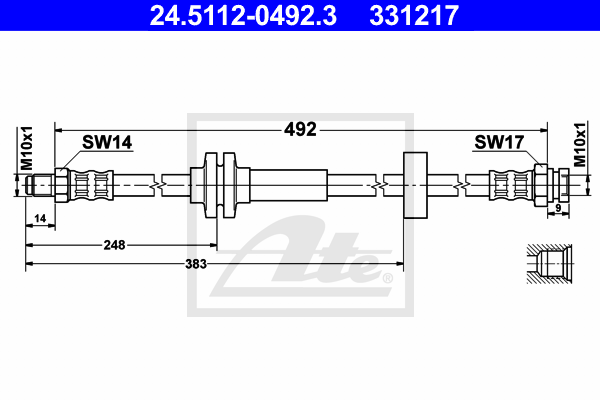 Furtun frana 24.5112-0492.3 ATE