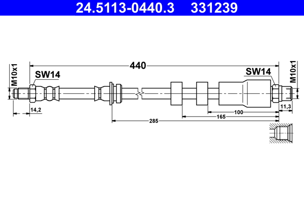 Furtun frana 24.5113-0440.3 ATE