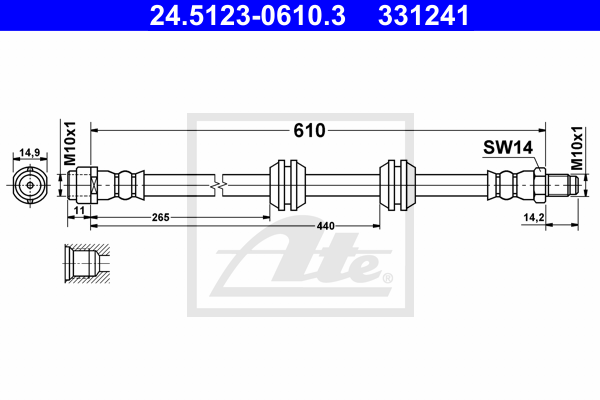 Furtun frana 24.5123-0610.3 ATE