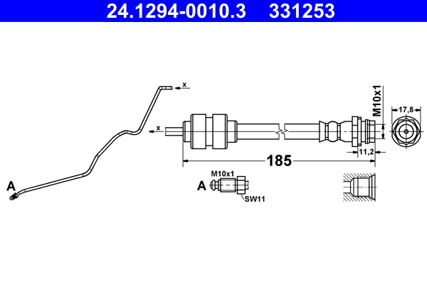 Furtun frana 24.1294-0010.3 ATE