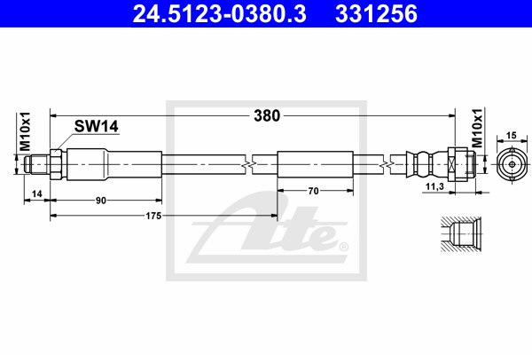 Furtun frana 24.5123-0380.3 ATE