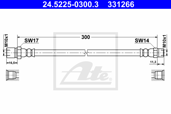 Furtun frana 24.5225-0300.3 ATE