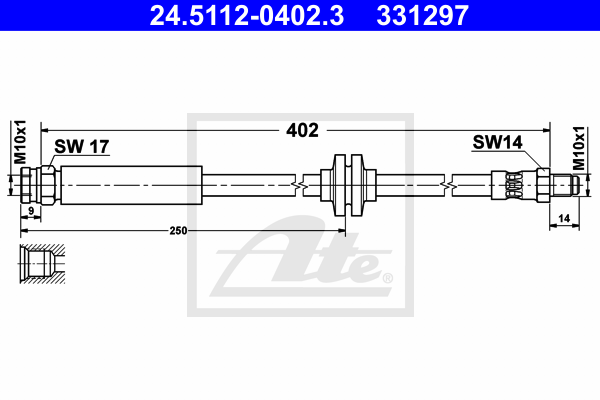 Furtun frana 24.5112-0402.3 ATE