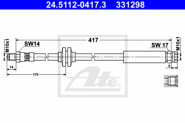 Furtun frana 24.5112-0417.3 ATE