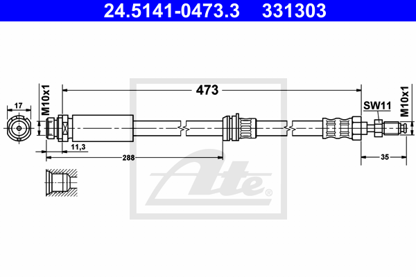 Furtun frana 24.5141-0473.3 ATE