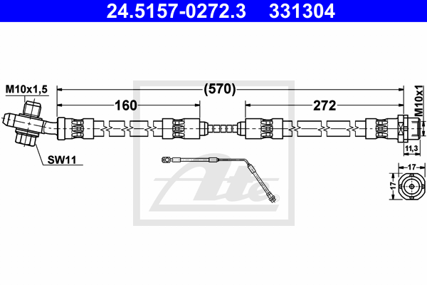 Furtun frana 24.5157-0272.3 ATE