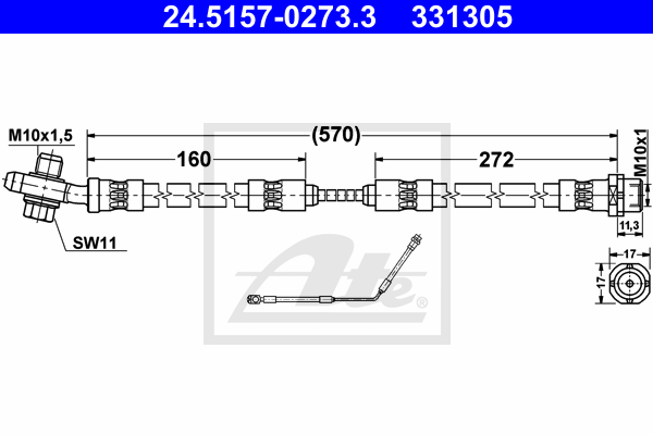 Furtun frana 24.5157-0273.3 ATE