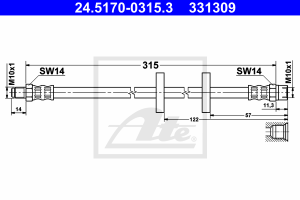 Furtun frana 24.5170-0315.3 ATE