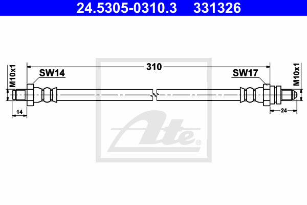 Furtun frana 24.5305-0310.3 ATE