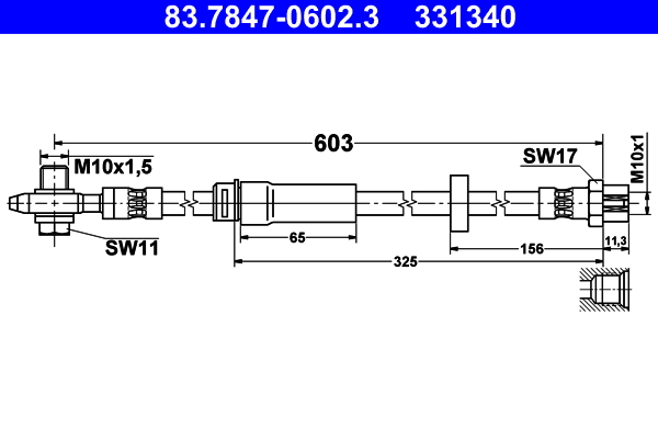 Furtun frana 83.7847-0602.3 ATE