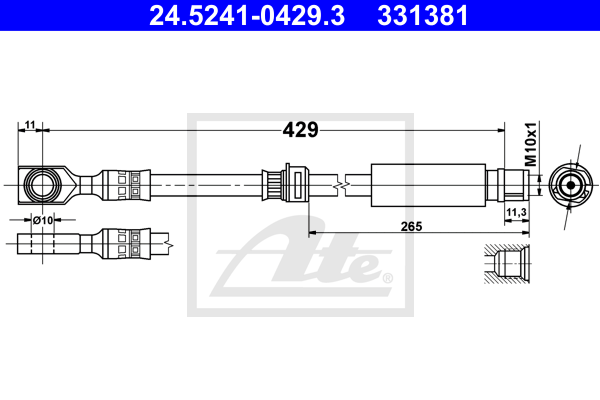 Furtun frana 24.5241-0429.3 ATE