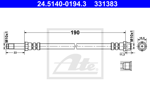 Furtun frana 24.5140-0194.3 ATE