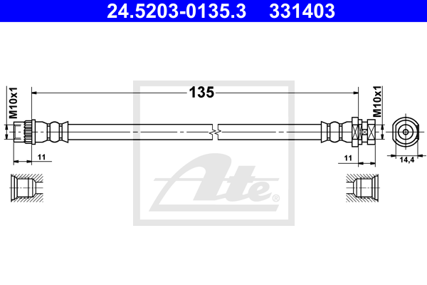 Furtun frana 24.5203-0135.3 ATE