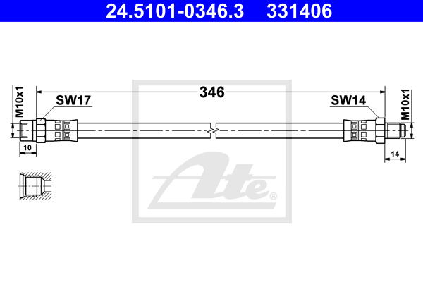 Furtun frana 24.5101-0346.3 ATE