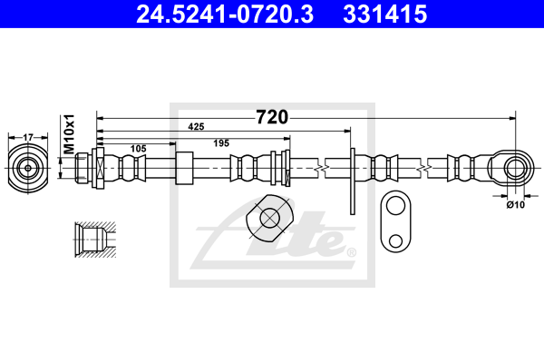 Furtun frana 24.5241-0720.3 ATE