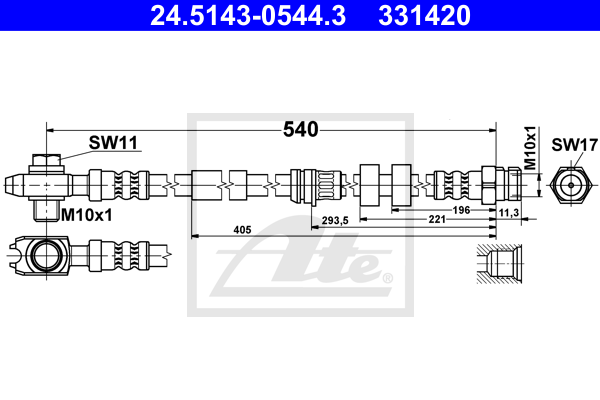 Furtun frana 24.5143-0544.3 ATE