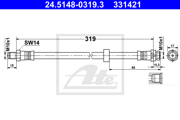 Furtun frana 24.5148-0319.3 ATE