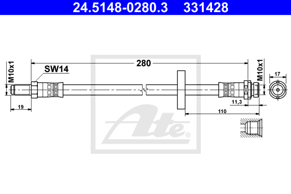 Furtun frana 24.5148-0280.3 ATE