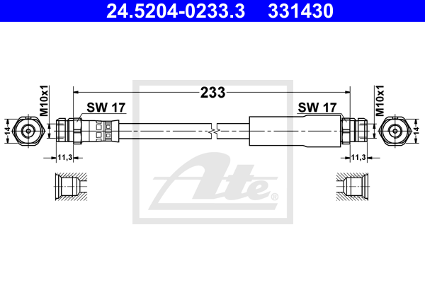 Furtun frana 24.5204-0233.3 ATE