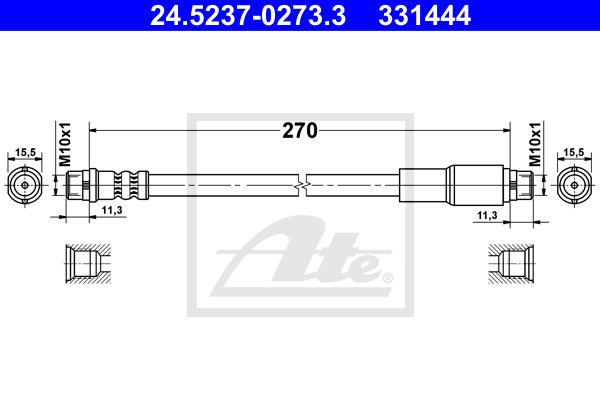 Furtun frana 24.5237-0273.3 ATE