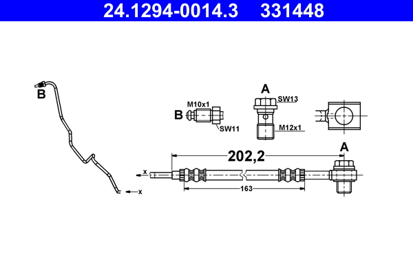 Furtun frana 24.1294-0014.3 ATE