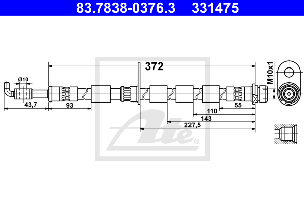 Furtun frana 83.7838-0376.3 ATE