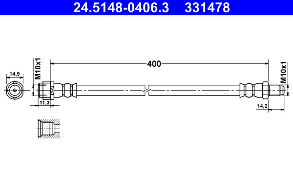 Furtun frana 24.5148-0406.3 ATE