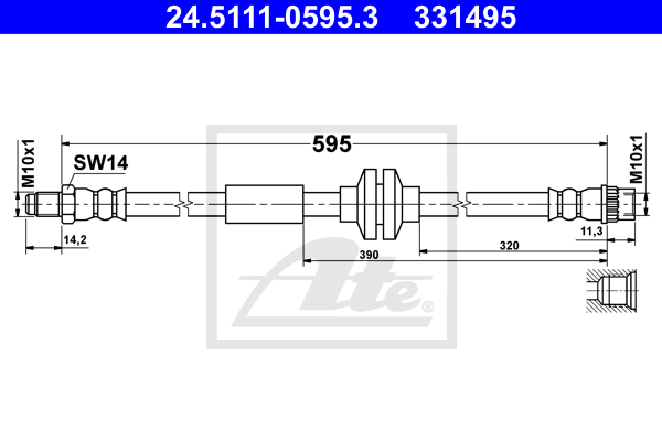 Furtun frana 24.5111-0595.3 ATE