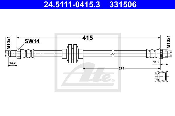 Furtun frana 24.5111-0415.3 ATE