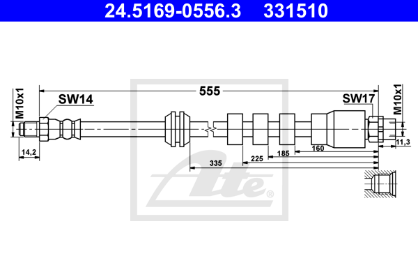 Furtun frana 24.5169-0556.3 ATE