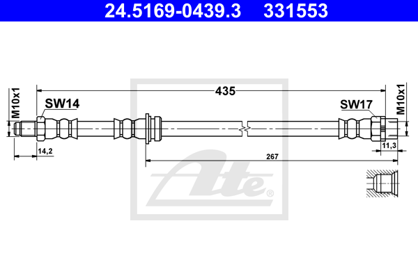 Furtun frana 24.5169-0439.3 ATE