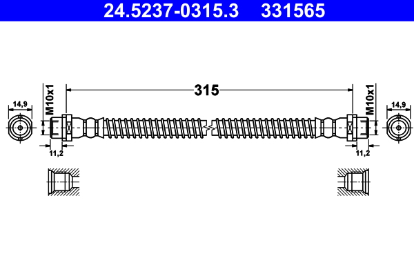 Furtun frana 24.5237-0315.3 ATE