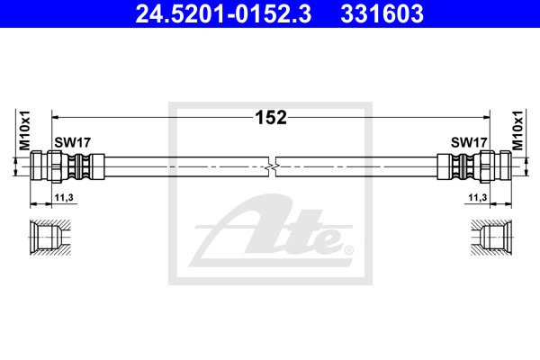 Furtun frana 24.5201-0152.3 ATE