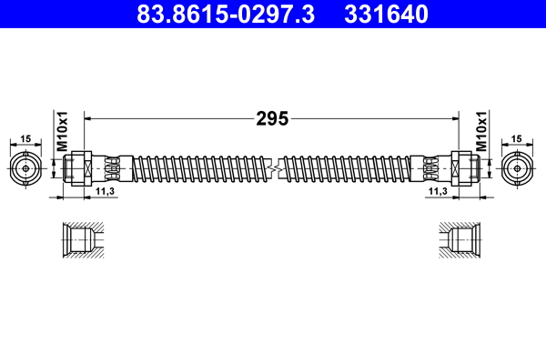 Furtun frana 83.8615-0297.3 ATE