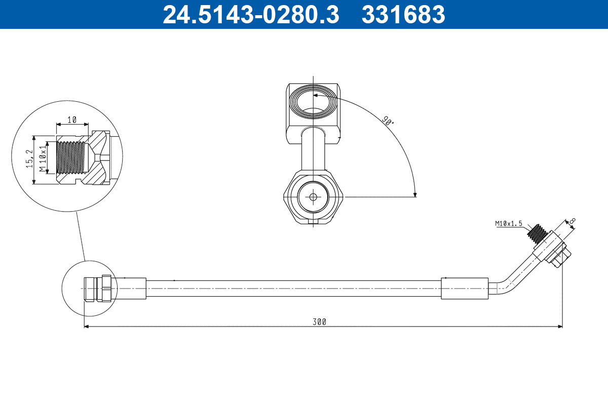 Furtun frana 24.5143-0280.3 ATE