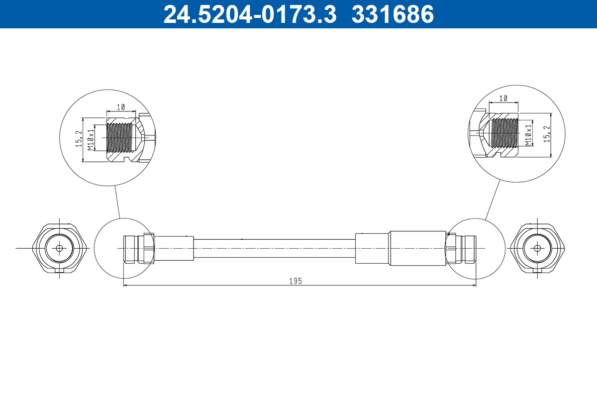 Furtun frana 24.5204-0173.3 ATE