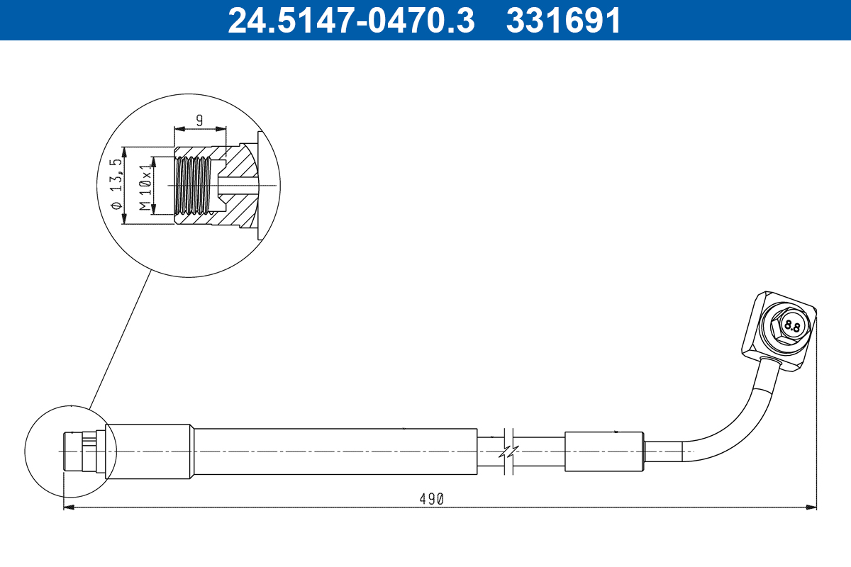 Furtun frana 24.5147-0470.3 ATE