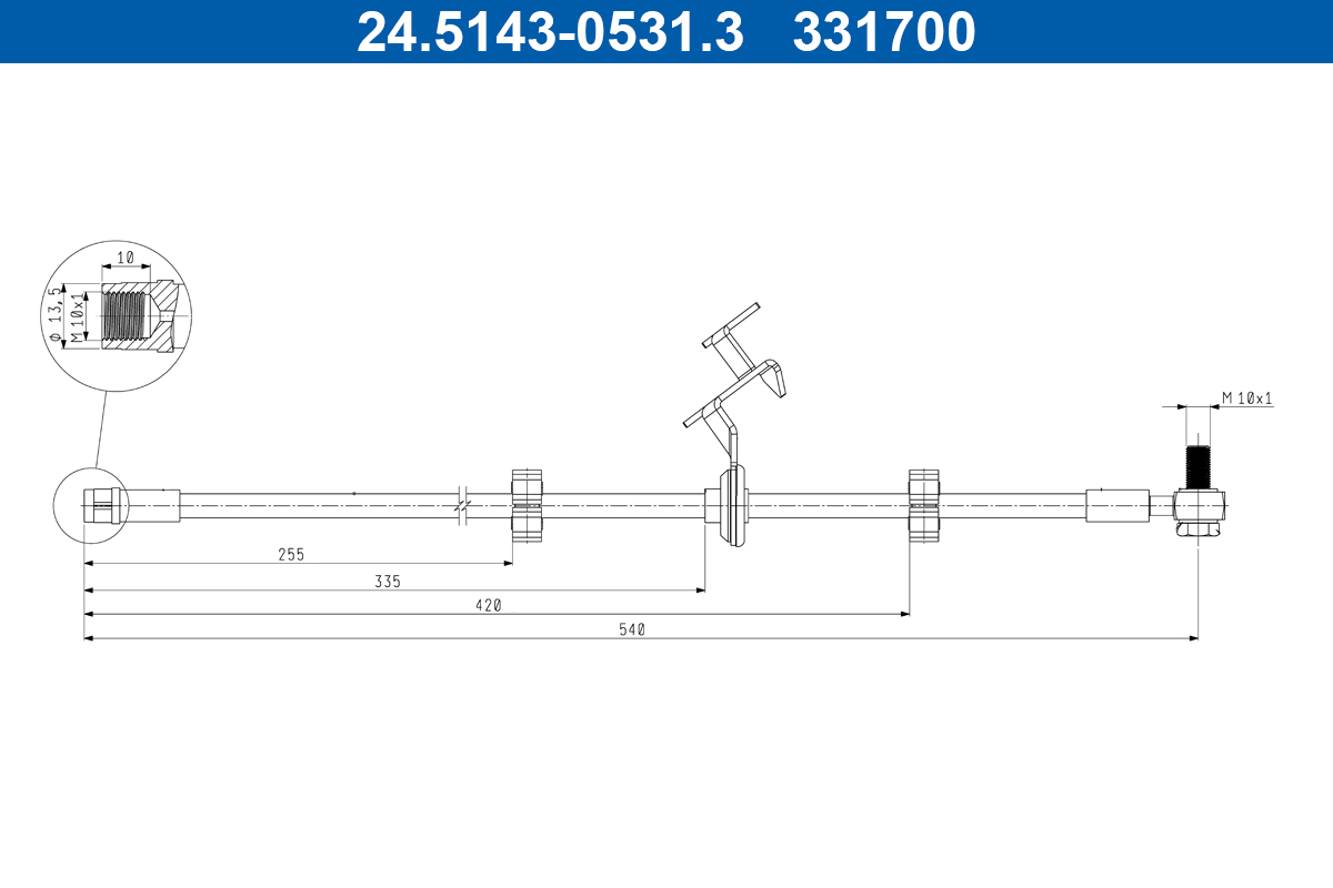 Furtun frana 24.5143-0531.3 ATE